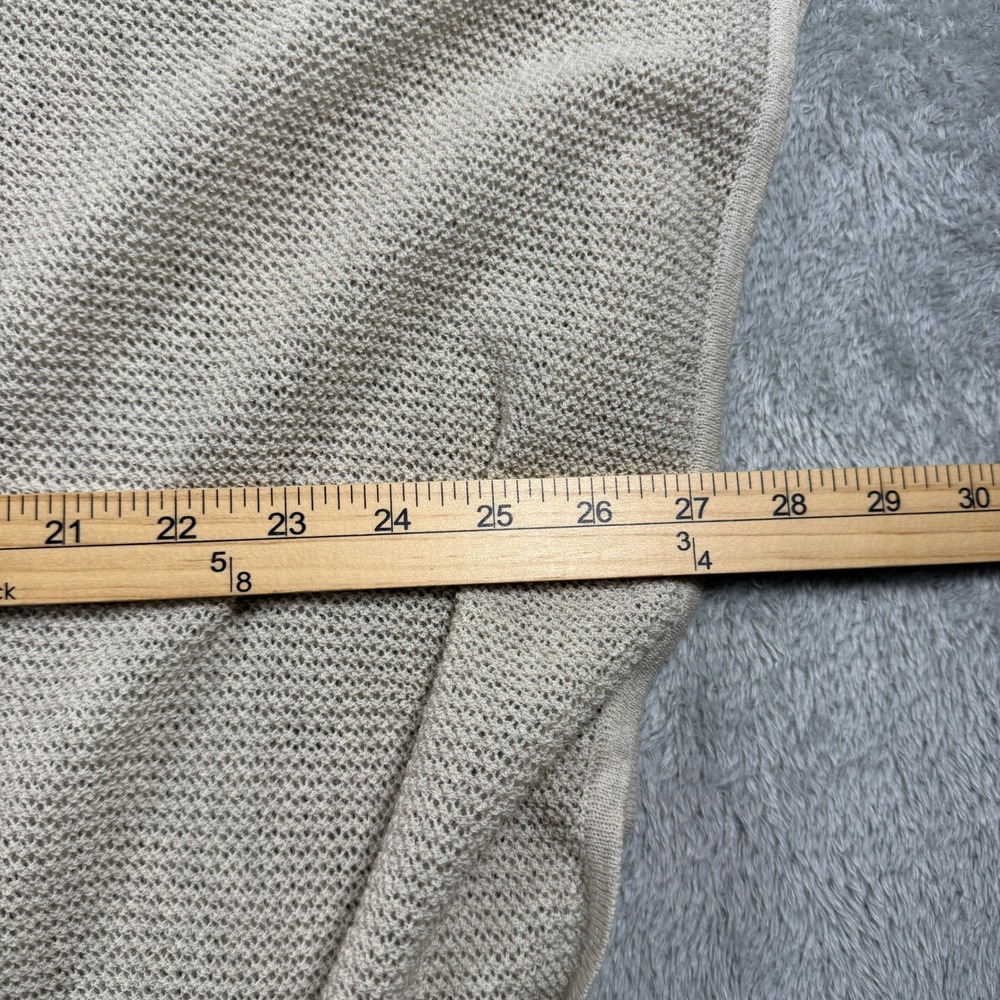 Eileen Fisher Poncho Wrap Women OS Tan Italian Yarn Asymmetric Knit - Picture 7 of 8